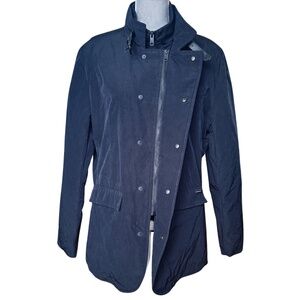 Winter Coat Water Resistant Jacket William Rast Sz S Navy Blue Fall Travel